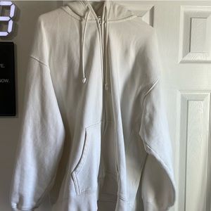 Aritzia TNA Cozy Fleece Boyfriend Zip Up Hoodie